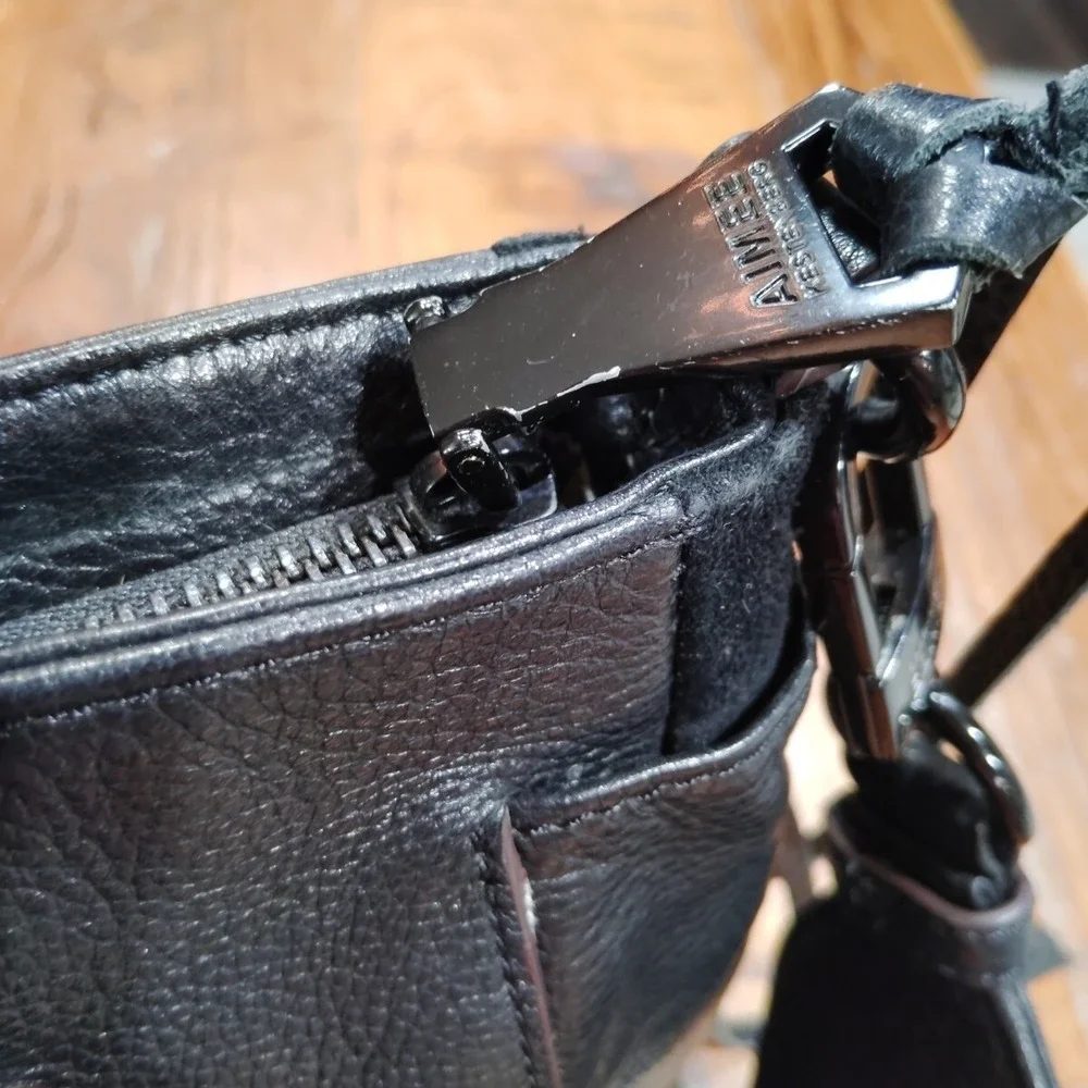 Aimee Kestenberg Lennox Satchel in Black Leather Handbag